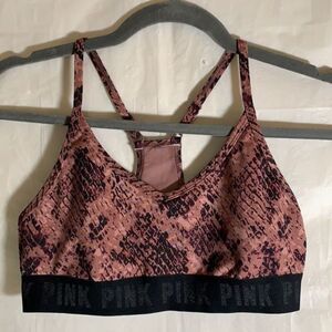 Victoria’s Secret PINK Patterned Pink Sports Bra